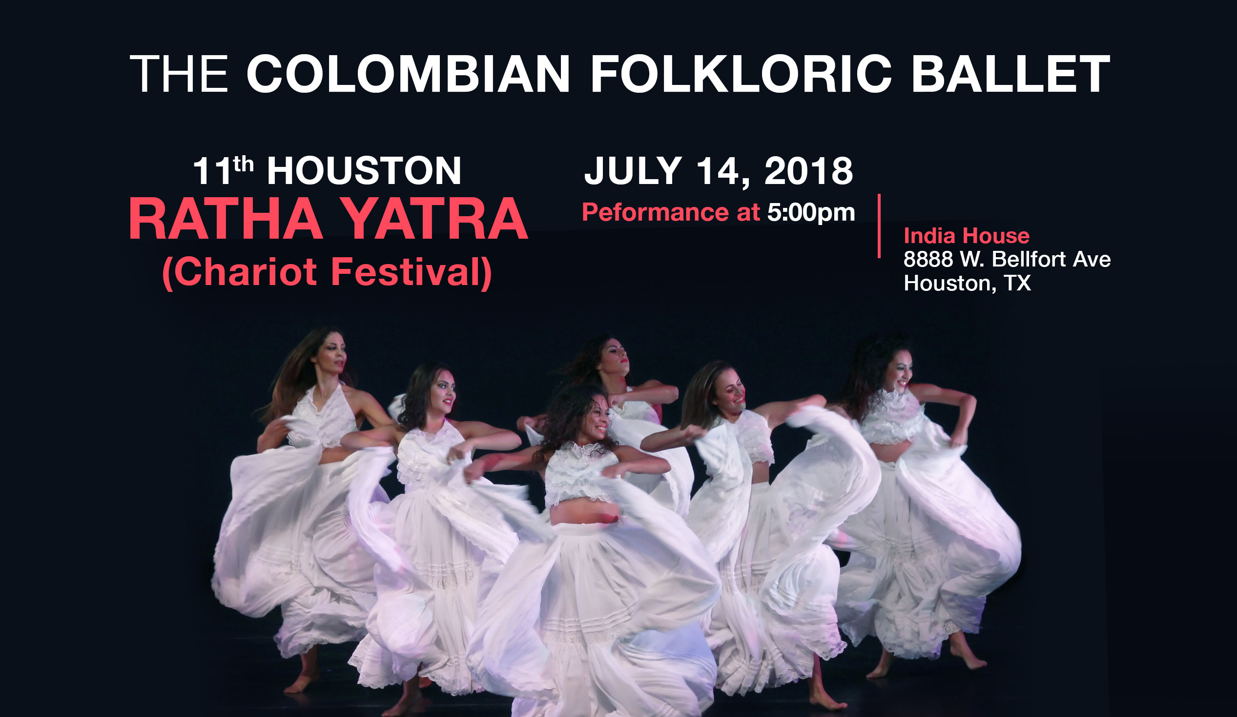 The Colombian Folkloric Ballet—11th Houston Ratha Yatra (Chariot Festival) 2018